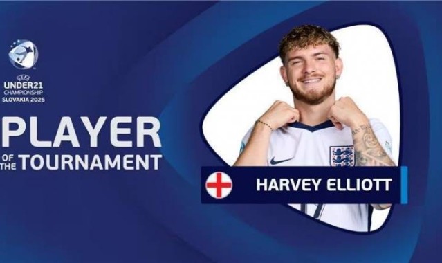6场轰5球率队夺冠！利物浦中场埃利奥特当选本届欧青赛最佳球员