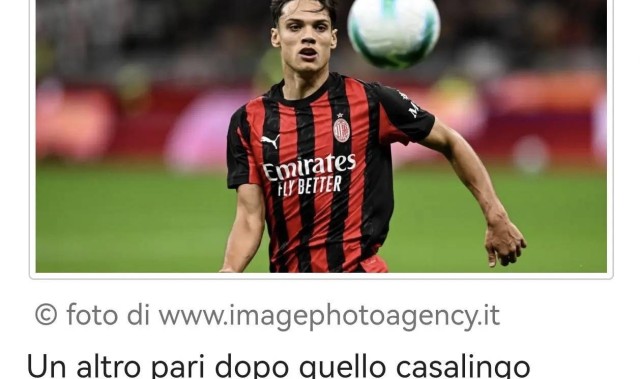 意甲媒体透露：米兰球员里奇虽然在上场比赛中打入一球，但他仍需提升自身的能力