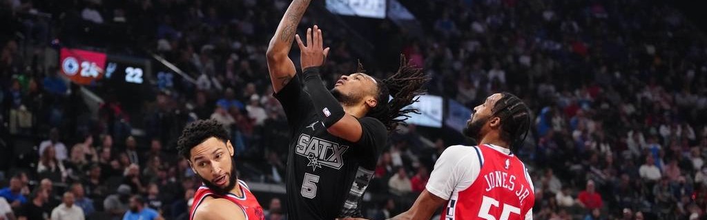 哈登21+9祖巴茨24+20 快船胜马刺豪取5连胜